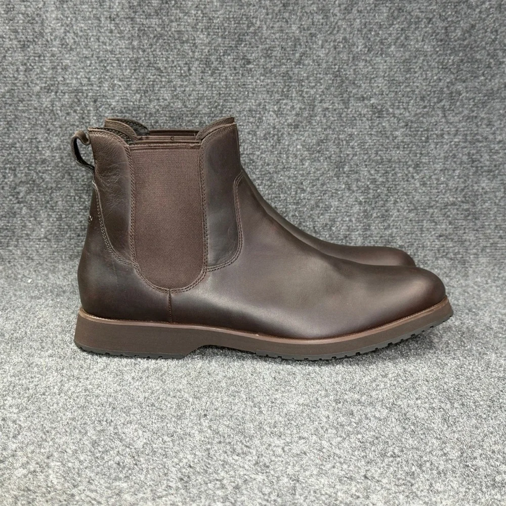 UGG Biltmore Chelsea Boots Men's 14 Brown Leather Pull On Classic Shoes